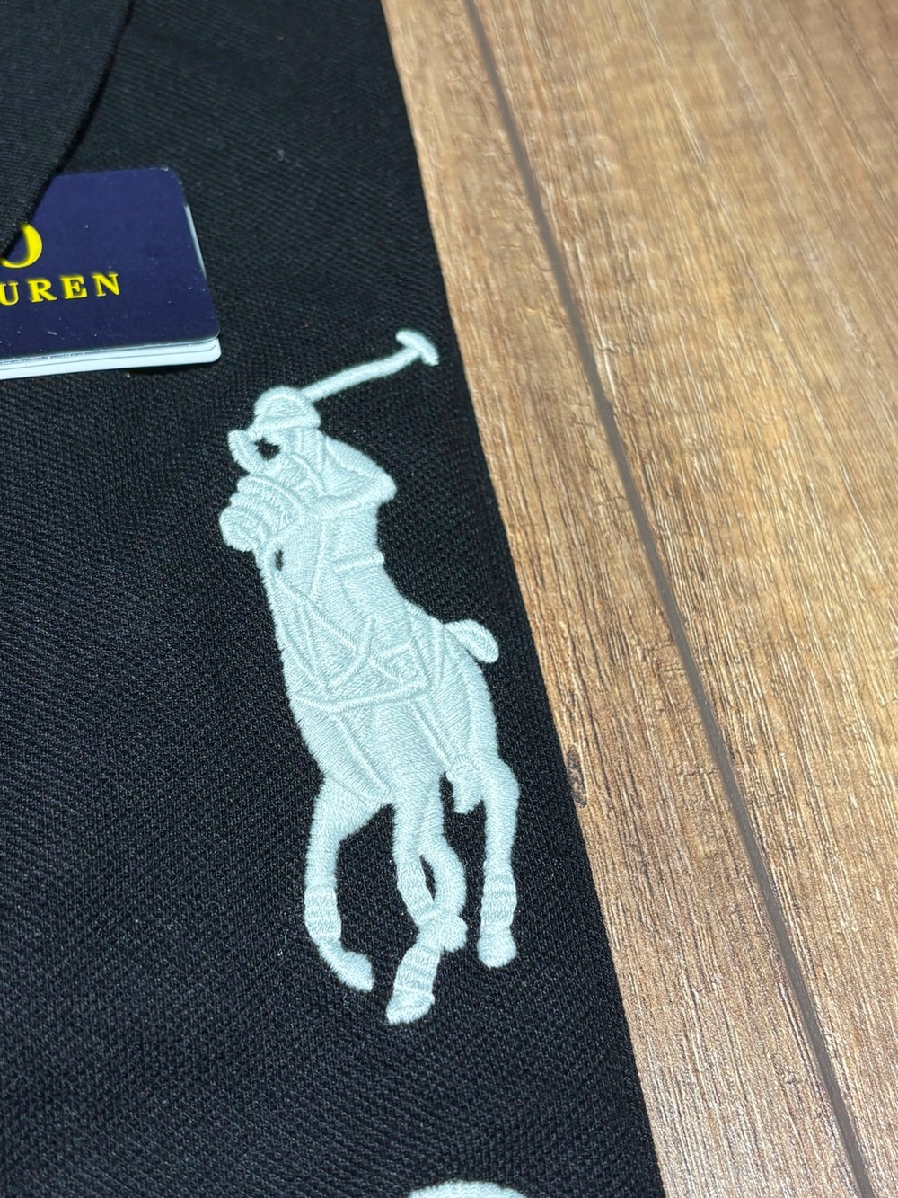 Polo Ralph Lauren Mens Black and White Slim Fit Tokyo Polo Shirt Brand New Small - Picture 7 of 13